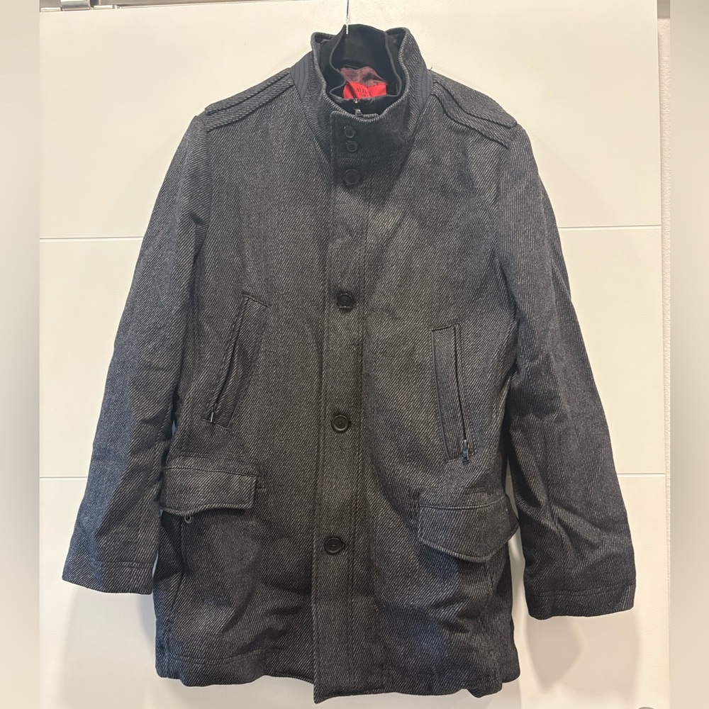 Alfani Charcoal Wool Coat Jacket